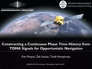Constructing a Continuous Phase Time History from TDMA Signals for Opportunistic Navigation