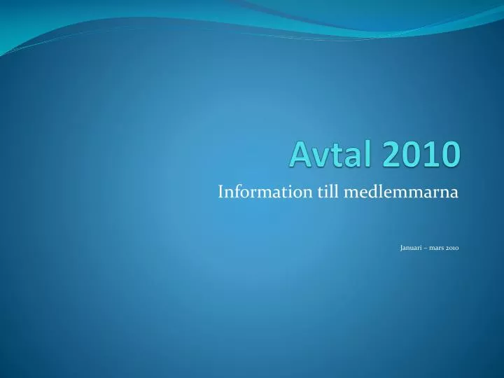 avtal 2010