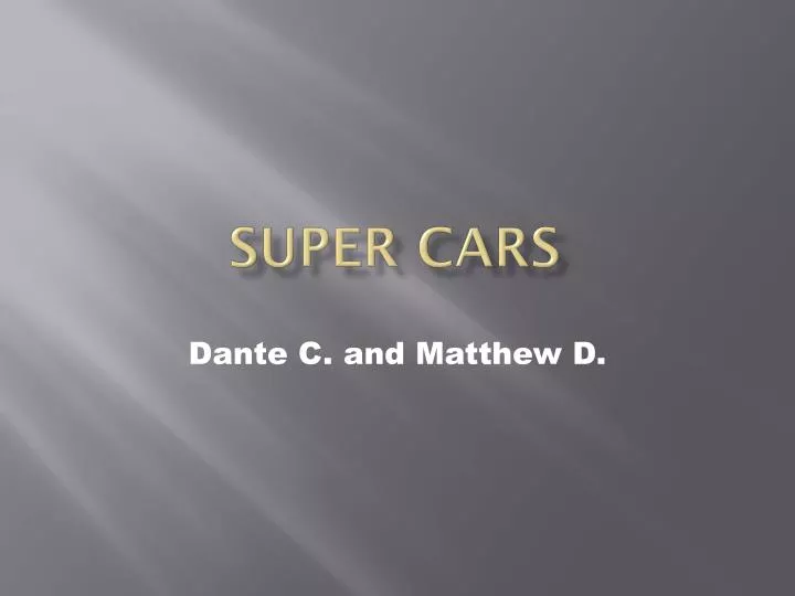 super cars