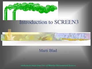 Introduction to SCREEN3