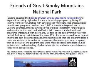 Friends of Great Smoky Mountains National Park