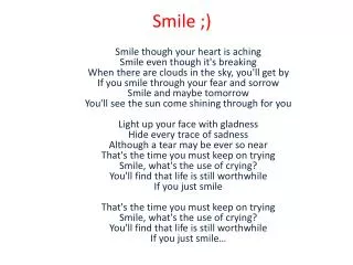 Smile ;)