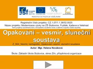 opakov n vesm r slune n soustava