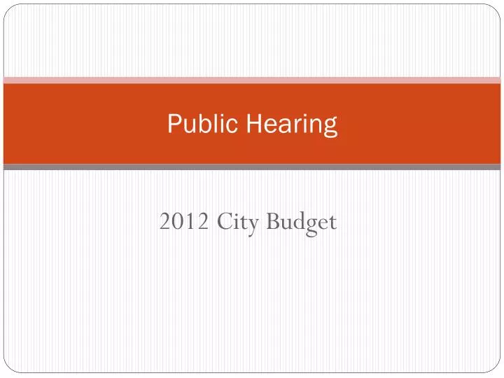 public hearing