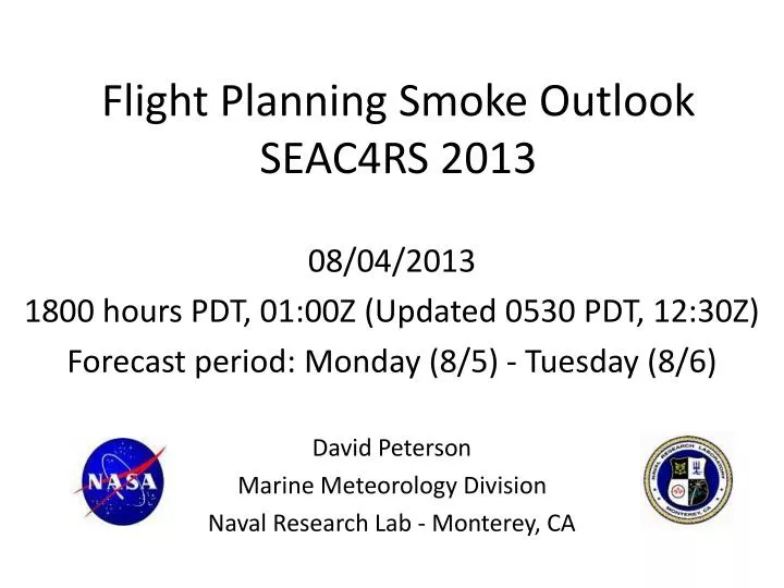 flight planning smoke outlook seac4rs 2013