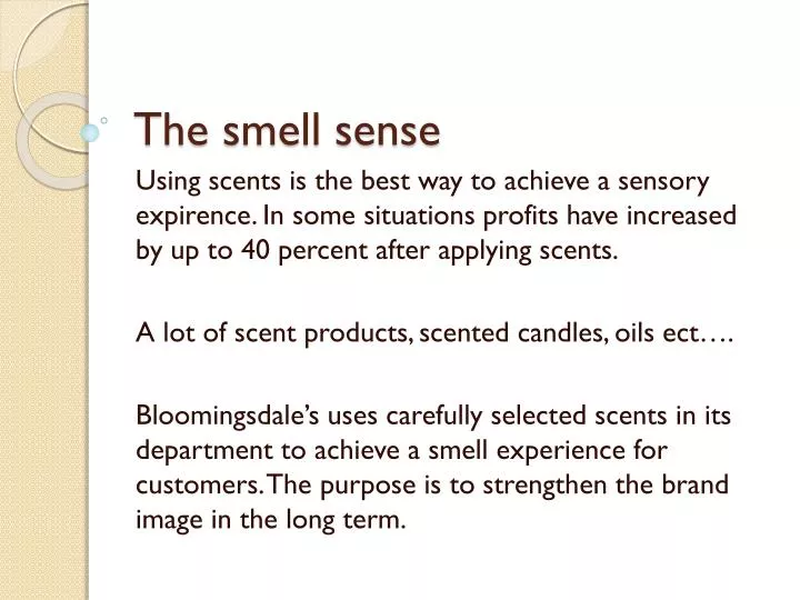 the smell sense