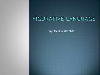 Figurative LANGUAGE