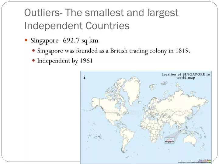 outliers the smallest and largest independent countries