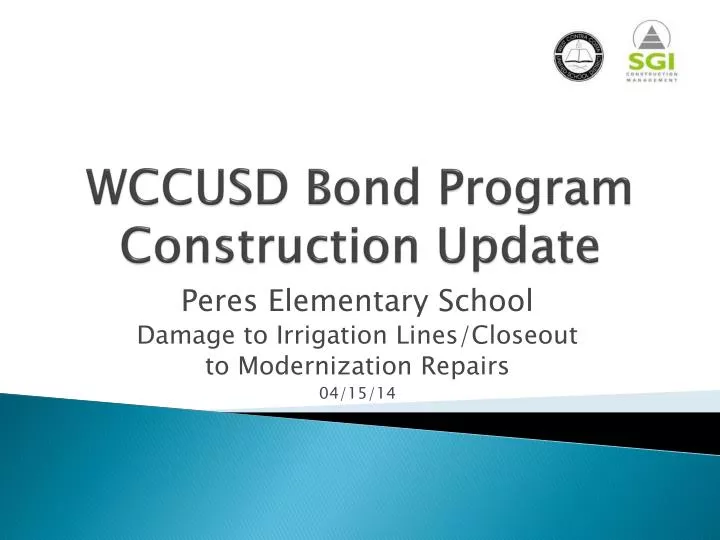 wccusd bond program construction update