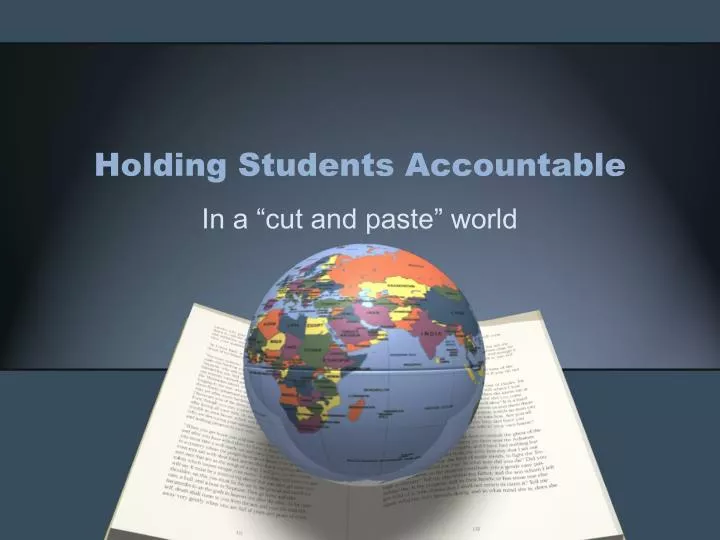 holding students accountable