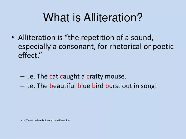 what is alliteration