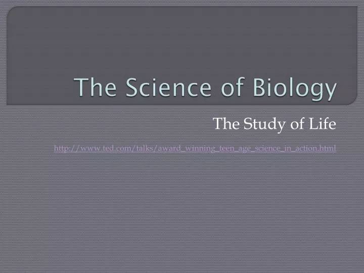 the science of biology