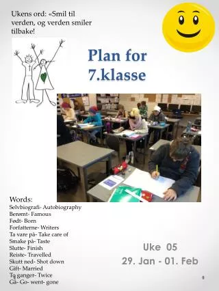 plan for 7 klasse