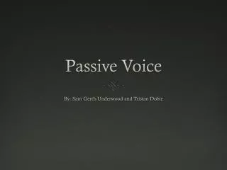 Passive Voice