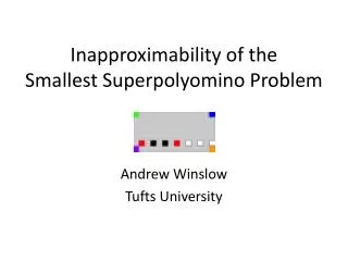 Inapproximability of the Smallest Superpolyomino Problem