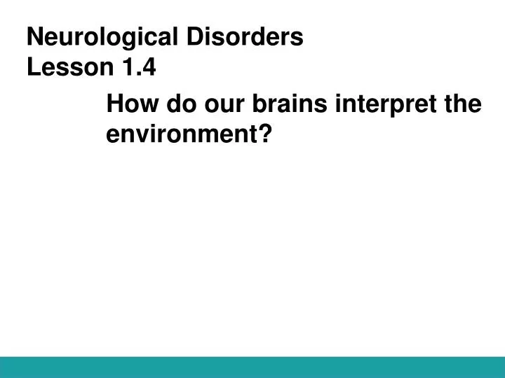 neurological disorders lesson 1 4