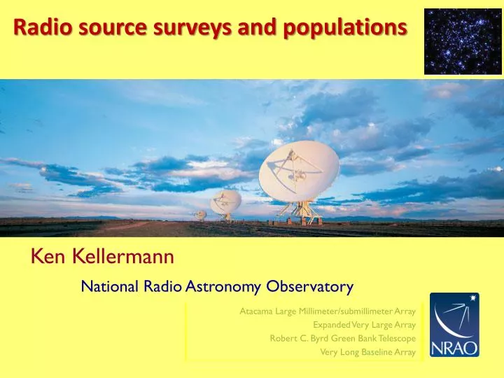 radio source surveys and populations