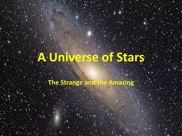 a universe of stars