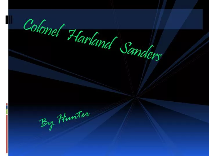 colonel harland sanders