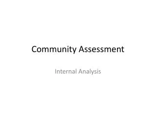 Community Assessment