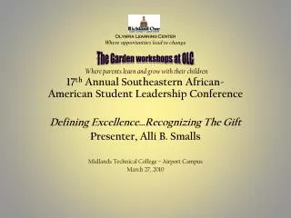 17 th Annual Southeastern African-American Student Leadership Conference