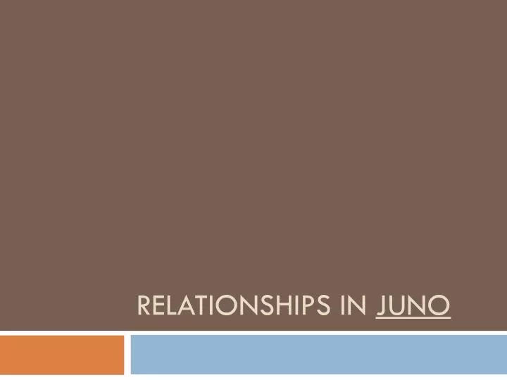 relationships in juno