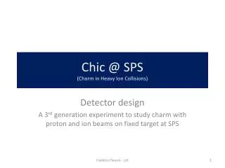 Chic @ SPS ( Charm in Heavy Ion Collisions)