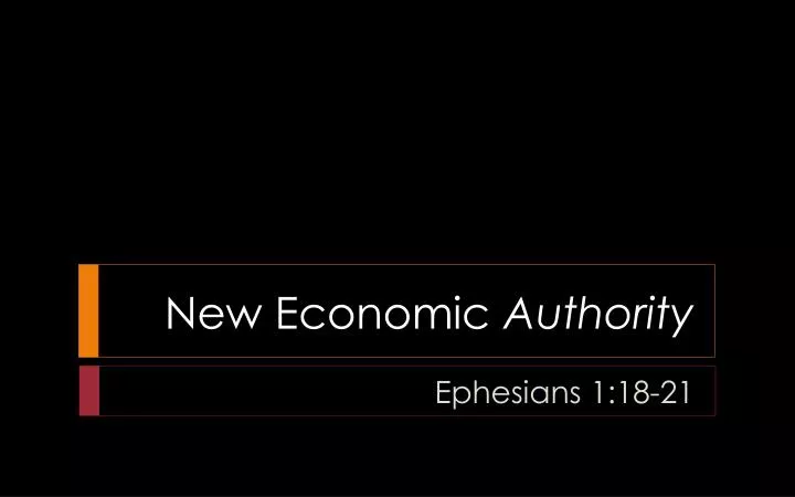 new economic authority