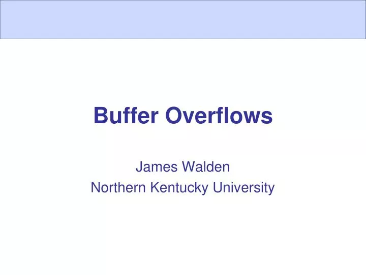 buffer overflows