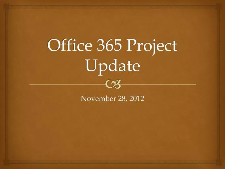 office 365 project update