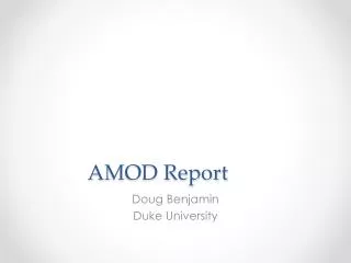 AMOD Report