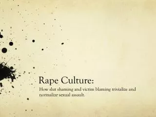 Rape Culture: