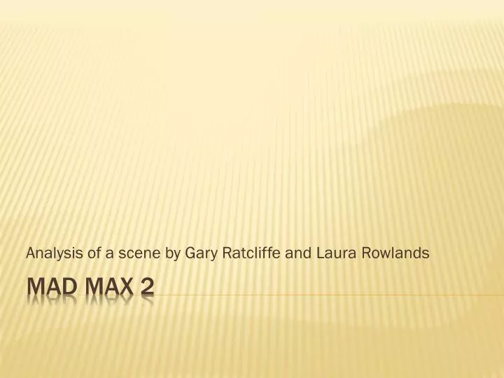 analysis of a scene by gary ratcliffe and laura rowlands