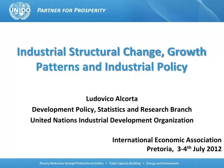 industrial structural change growth patterns and industrial policy