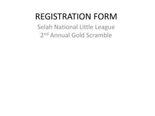 REGISTRATION FORM