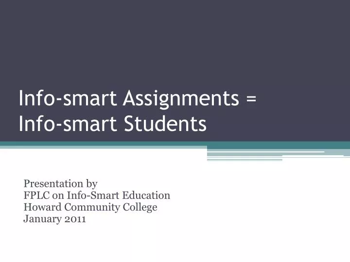 info smart assignments info smart students