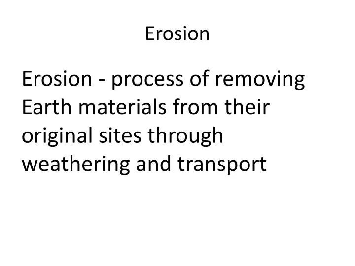 erosion