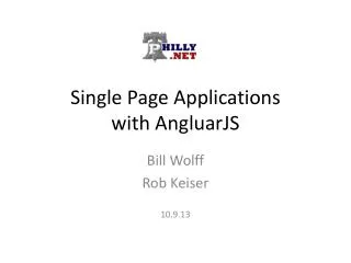 Single Page Applications with AngluarJS