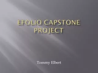 Efolio capstone project