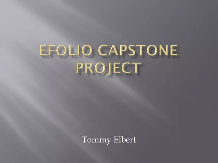 efolio capstone project