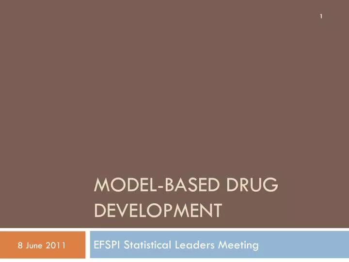 model based drug development