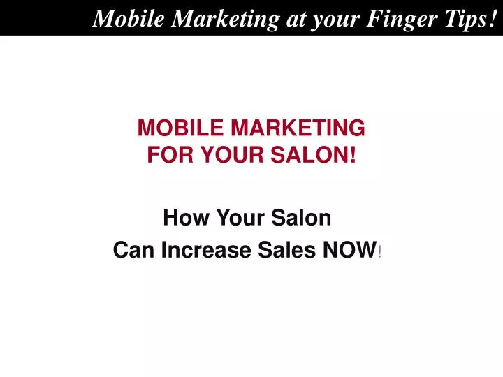 mobile marketing for your salon