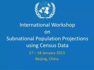 international workshop on subnational population projections using census data