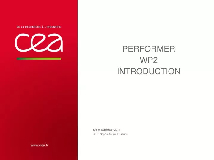 performer wp2 introduction
