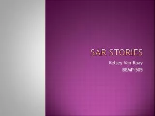 SAR STORIES