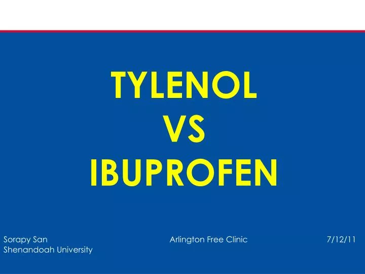 tylenol vs ibuprofen