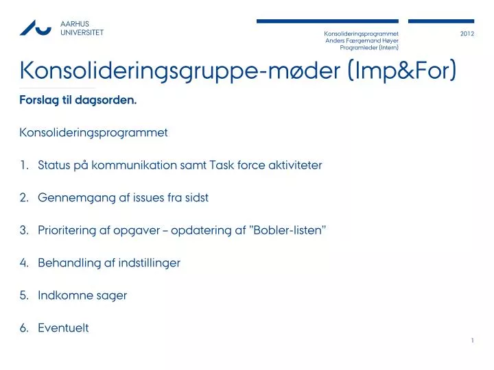 konsolideringsgruppe m der imp for