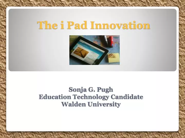 sonja g pugh education technology candidate walden university
