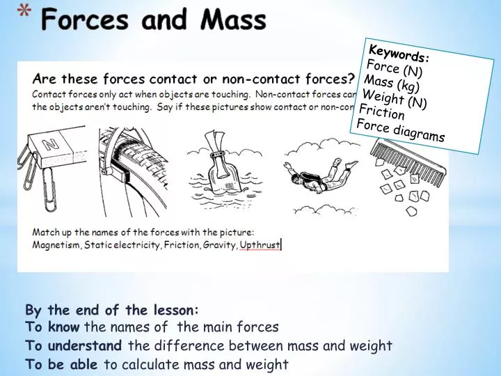 forces and mass