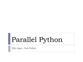 Parallel Python
